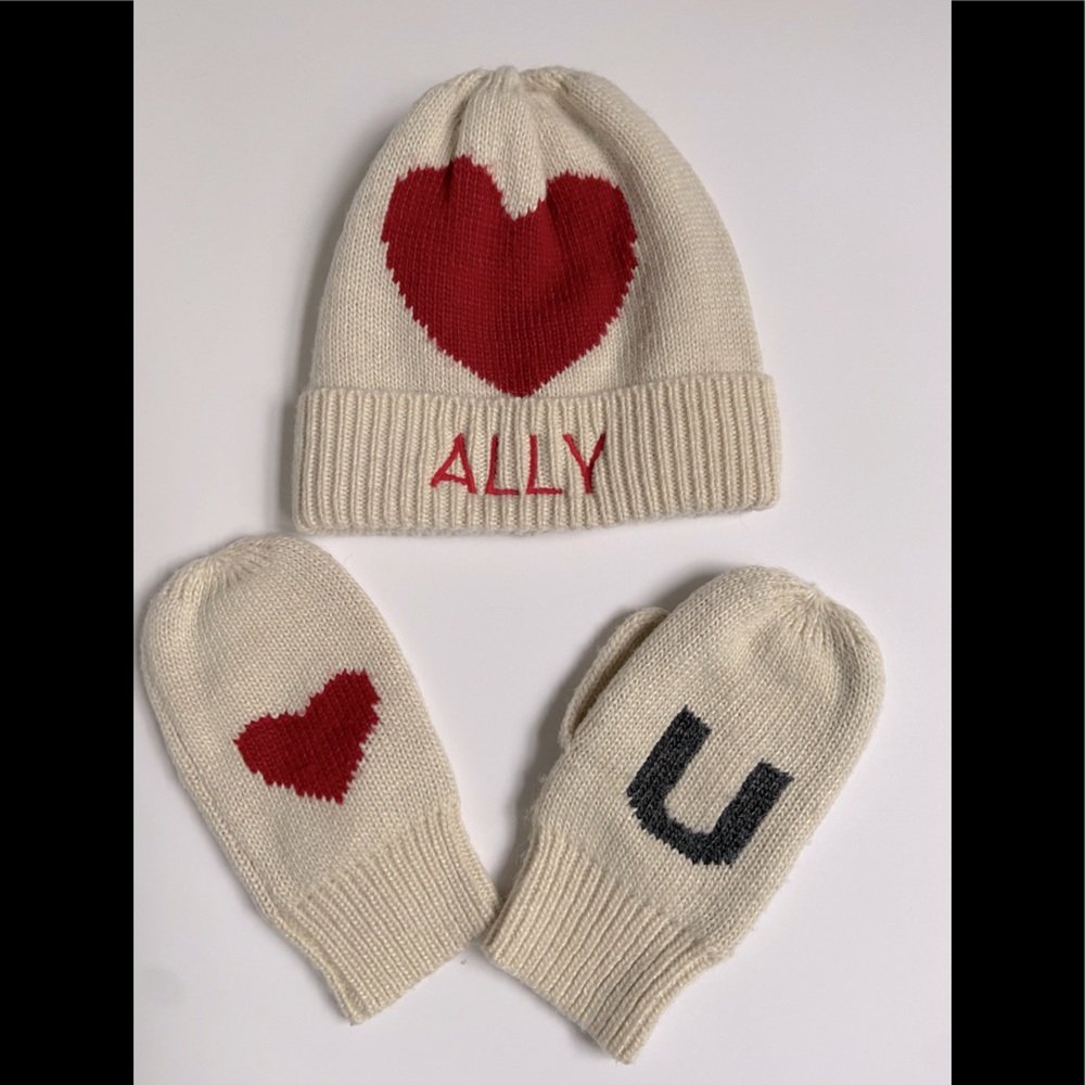 Mark & Graham Embroidered Hat and Mittens
